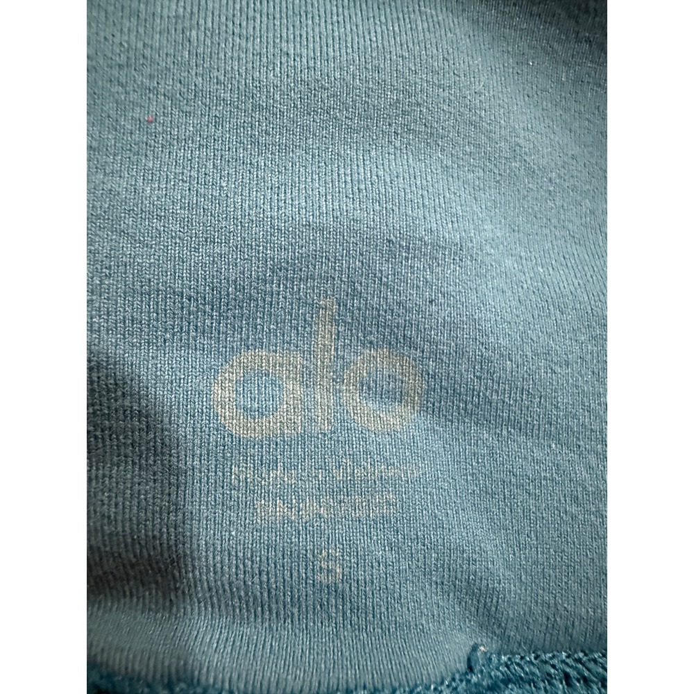 Alo Yoga Women Teal Blue Moto High Waist Mesh Quilted Crop Leggings Size S - Picture 5 of 8